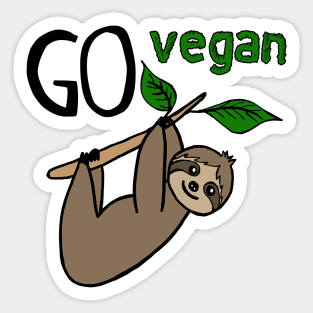 Vegan Sloth Sticker